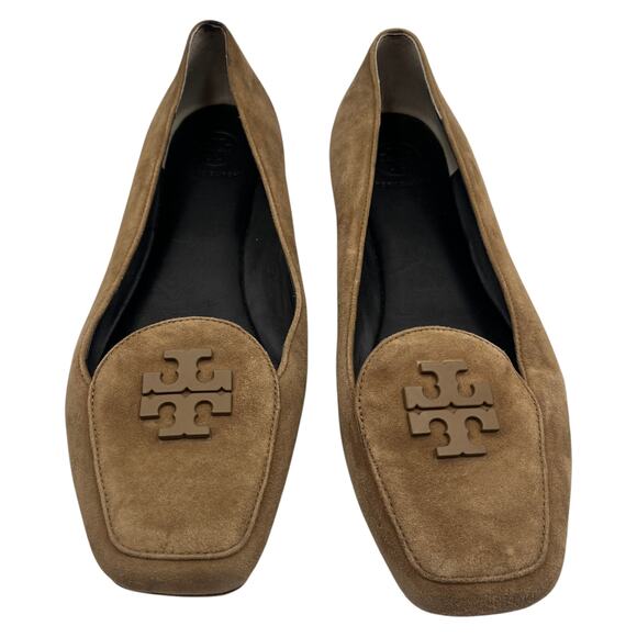 Tory Burch Shoes - Tory Burch Fitz Suede Loafers Flats Shoes River Rock Tan Size 10M